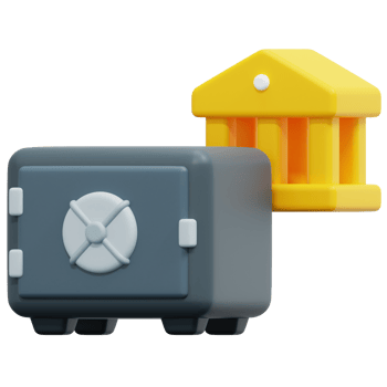 safe box 3d render icon illustration png