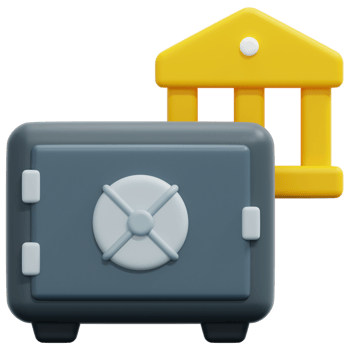 safe box 3d render icon illustration png