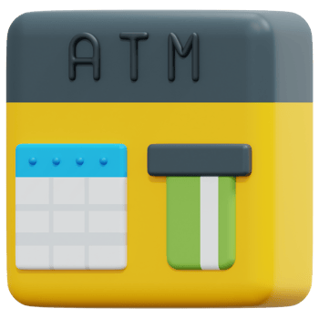 atm 3d render icon illustration png