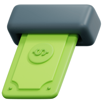 withdraw 3d render icon illustration png