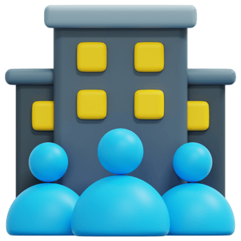 company 3d render icon illustration png