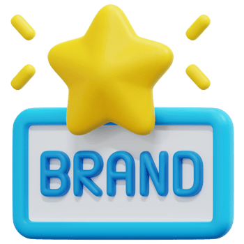 brand 3d render icon illustration png