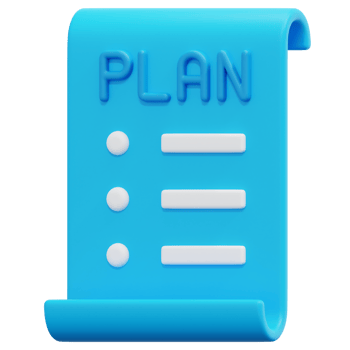 business plan 3d render icon illustration png