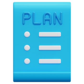 business plan 3d render icon illustration png