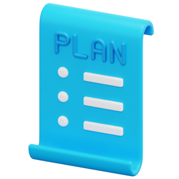 business plan 3d render icon illustration png