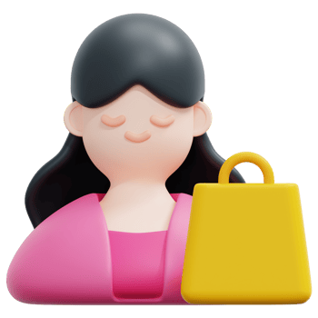 customer 3d render icon illustration png