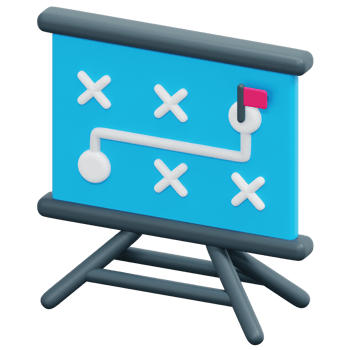 marketing strategy 3d render icon illustration png