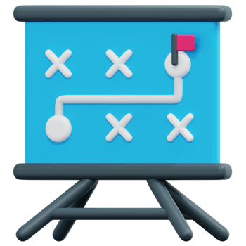 marketing strategy 3d render icon illustration png