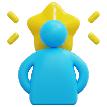 confidence 3d render icon illustration png