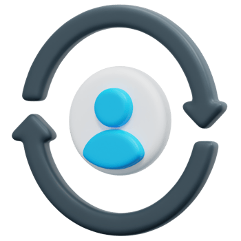customer 3d render icon illustration png