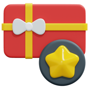 gift card 3d render icon illustration png