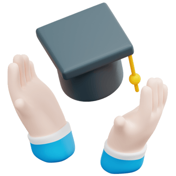 mortarboard 3d render icon illustration png