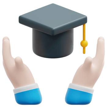 mortarboard 3d render icon illustration png