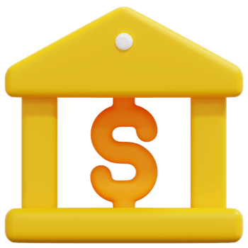 bank 3d render icon illustration png