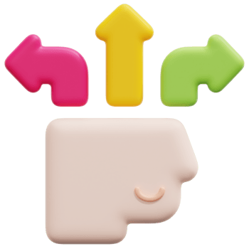 decision 3d render icon illustration png