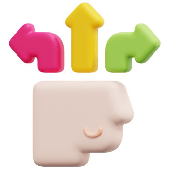 decision 3d render icon illustration png