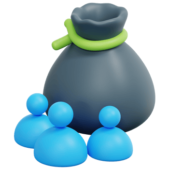 funds 3d render icon illustration png