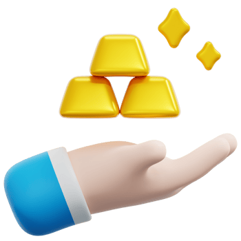 gold 3d render icon illustration png