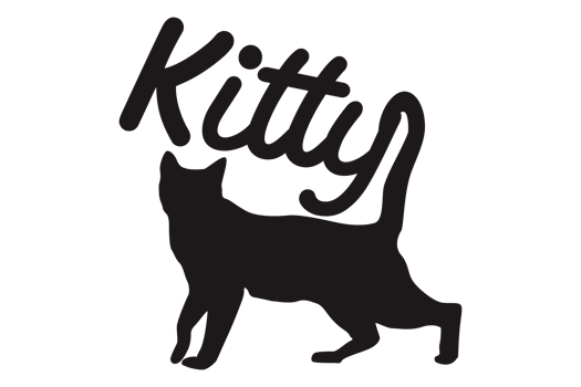 Kitty Cat Silhouette Design With Transparent Background png