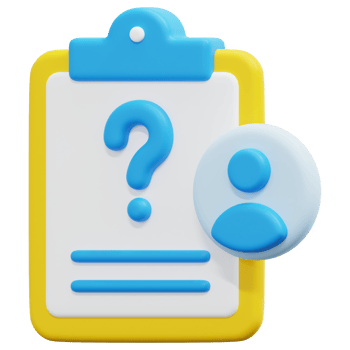 question 3d render icon illustration png