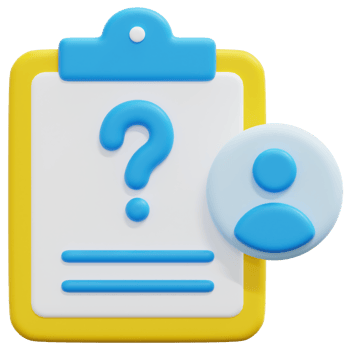 question 3d render icon illustration png