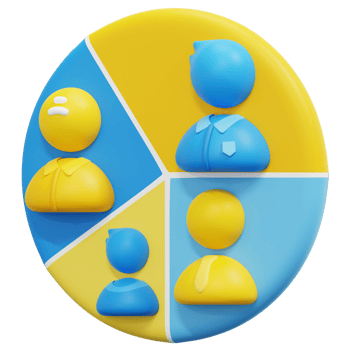 segmentation 3d render icon illustration png