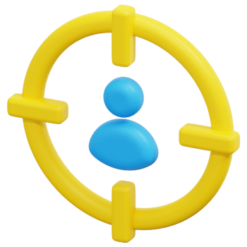 target 3d render icon illustration png