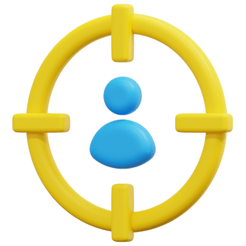 target 3d render icon illustration png