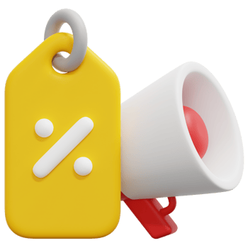 promotion 3d render icon illustration png