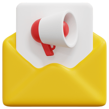 email 3d render icon illustration png