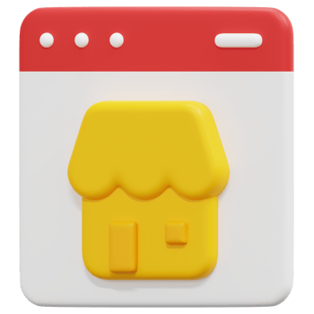 online store 3d render icon illustration png