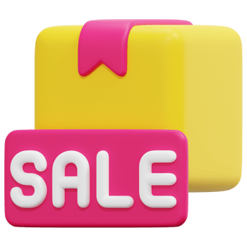 sale 3d render icon illustration png
