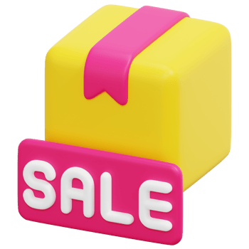 sale 3d render icon illustration png