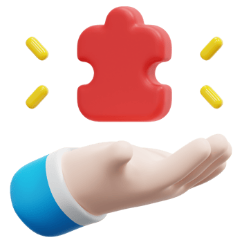 puzzle 3d render icon illustration png