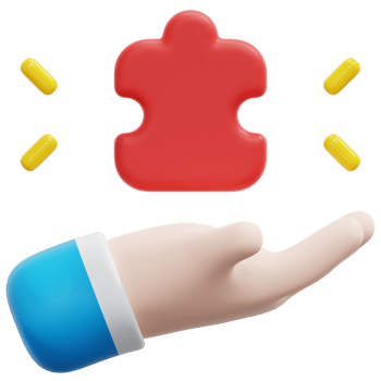 puzzle 3d render icon illustration png