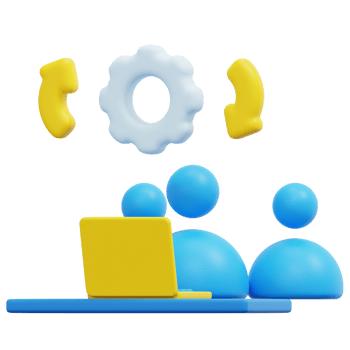 teamwork 3d render icon illustration png