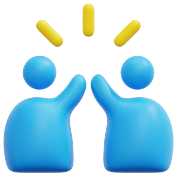 high five 3d render icon illustration png