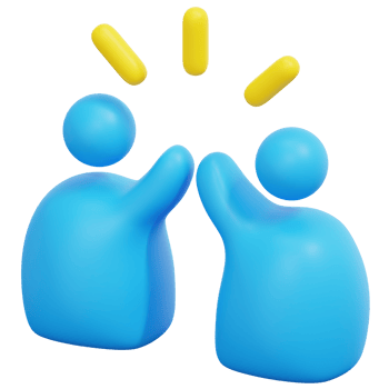 high five 3d render icon illustration png