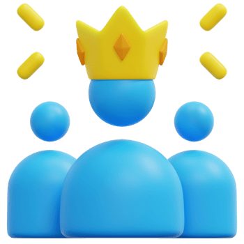 leader 3d render icon illustration png