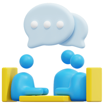 meeting 3d render icon illustration png