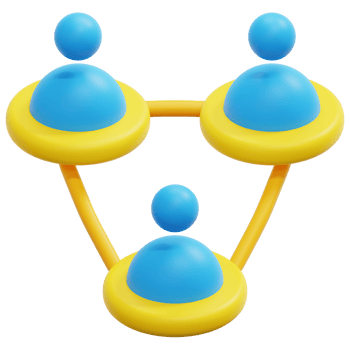 team 3d render icon illustration png