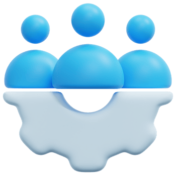 team 3d render icon illustration png