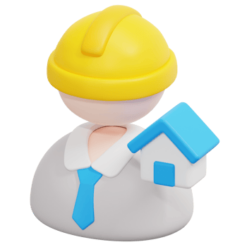architect 3d render icon illustration png