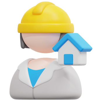 architect 3d render icon illustration png