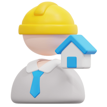 architect 3d render icon illustration png