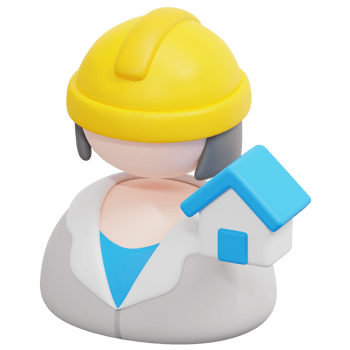 architect 3d render icon illustration png