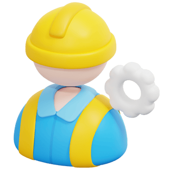 engineer 3d render icon illustration png