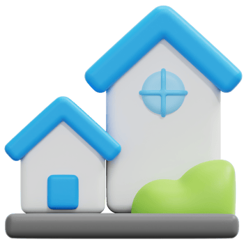 house 3d render icon illustration png