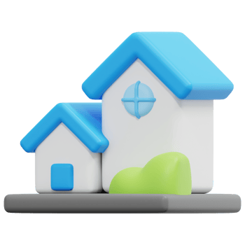 house 3d render icon illustration png