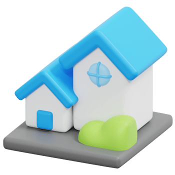 house 3d render icon illustration png